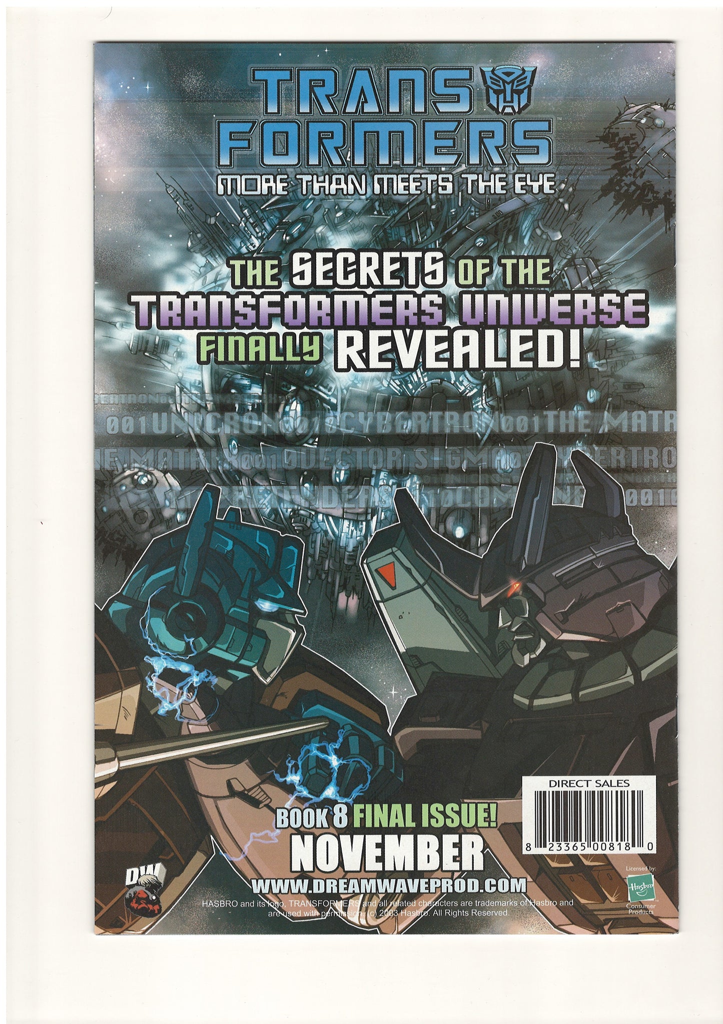 Transformers Generation 1 #6 (Sep, 2003) - Autobot Cover